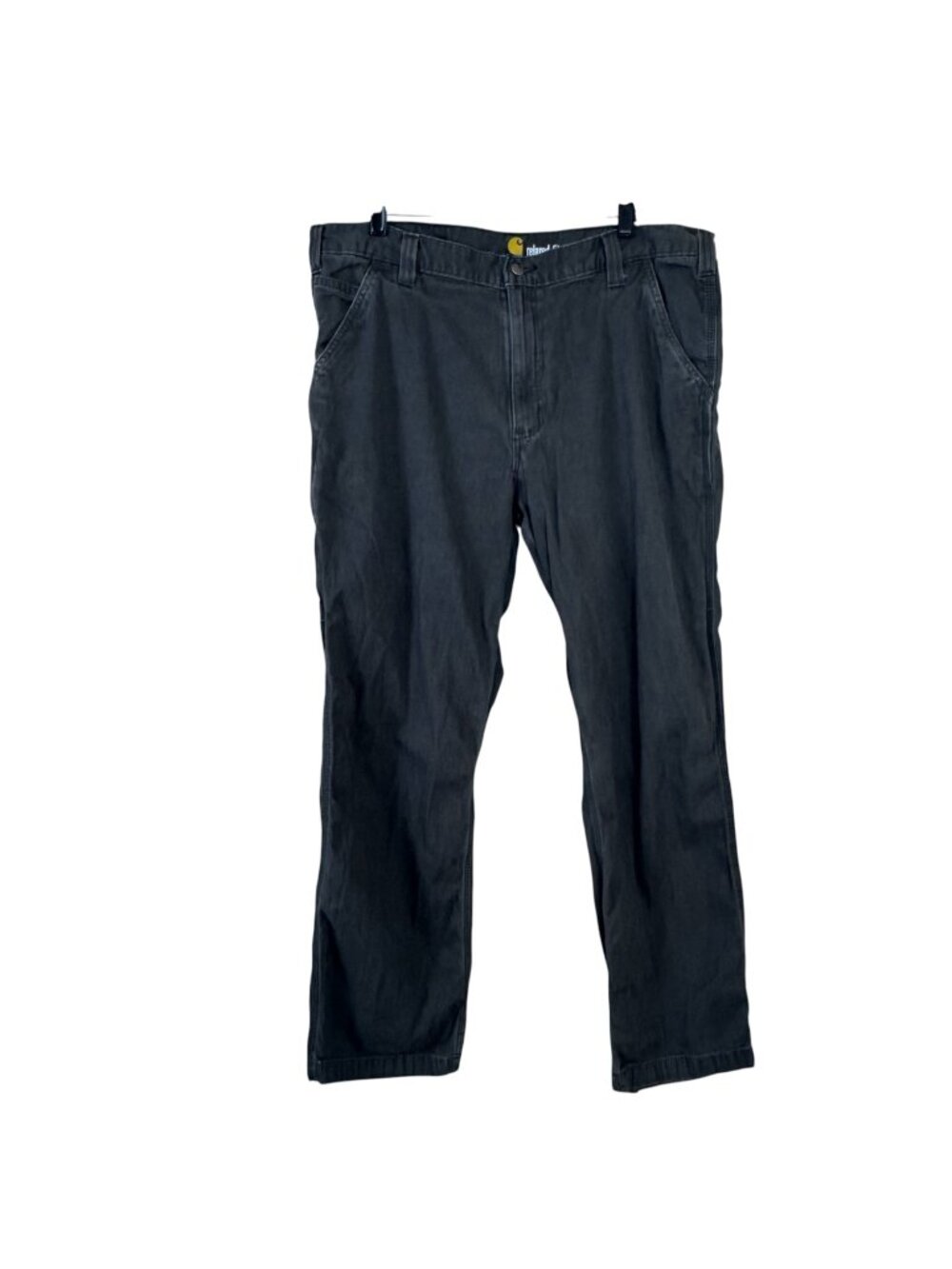Carhartt Relaxed Fit Grey Pants Men's 40x32 Casual Workwear Small Hole Durable
